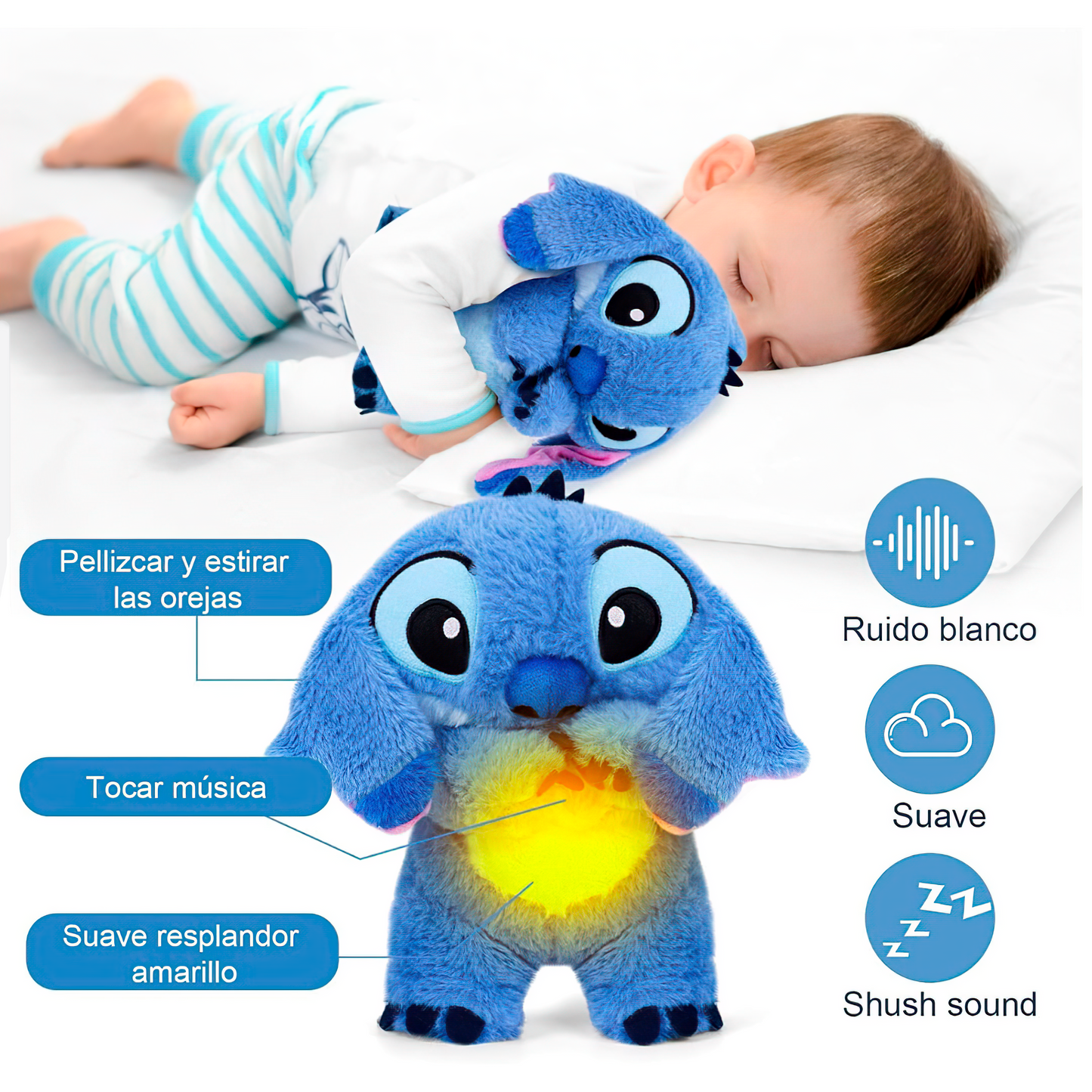 Stitch™ Peluche relajante que simula respiración